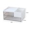 Makeup Organizer with 2 Drawers, Desk Organizer, 4 Compartments, Cosmetics Storage Box for nail polish,Lipstick, Brushes, Jewelry, Skincare, Bathroom Organization Boxes - White